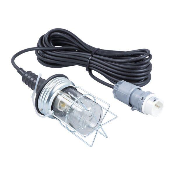 Korflooplamp rubber E27 – III 60W – 42V – persdraadkorf 10m H07RN-F 2 x 1.0 mm²